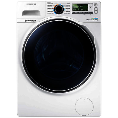 Samsung WD12J8400GW Freestanding Washer Dryer, 12kg Wash/8kg Dry Load, A Energy Rating, 1400rpm Spin, White
